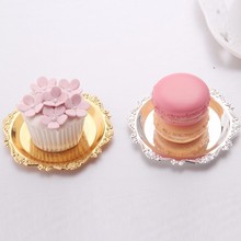 10cm Metal Min  cake tray Gold/Silver  Fruit Plate Small Items Jewelry Display Tray 2024 - buy cheap