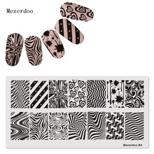 Horror Blood Drops Zebra Nail Plates Art Print Stamping Plates Nail Polish Nails Template Manicure Stencil DIY Styling Tools 2024 - buy cheap