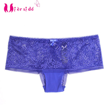 Mierside J14019 sexy hollow out underwear women lace panties blue beige soft transparent Briefs S M L 2024 - buy cheap