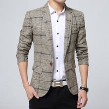 Blazer masculino Luxury Men Blazer New Spring Fashion Brand High Quality Cotton Slim Fit Men Suit Terno Masculino Blazers Men 2024 - buy cheap