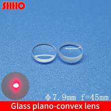 High quality glass plano convex lens diameter 7.9mm focal length 45mm optical laser alignment optical laser lens manufacturer 2024 - buy cheap