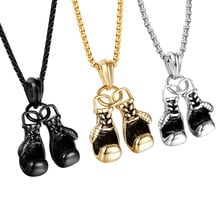 Boxing Gloves Necklace for Men Sporty Zinc Alloy Pendant Necklaces Move Men Jewelry Best Gift Game Jewelry 2024 - buy cheap