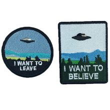 New 1 PCS Round Parches Square Embroidered Iron on Patches for Clothing DIY Motif Stripes Clothes Stickers Astronaut Badges 2024 - buy cheap