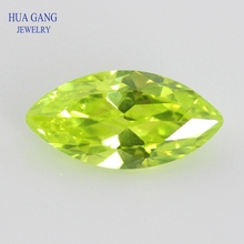 5A Apple Green Marquise Shape Brilliant Cut CZ Stone Synthetic Gems Cubic Zirconia For Jewelry Size 1.5x3~8x16mm Free Shipping 2024 - buy cheap