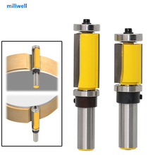 12.7mm cnc frete grátis broca de fresa para madeira, fresa de ponta de carboneto sólido, fresa de aparador, 2 flautas retas, rolamento duplo 2024 - compre barato