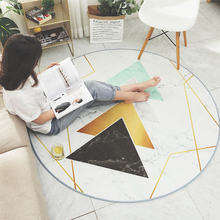 Bedroom Round Carpet Marbled Geometric Coffee Table Mat Home Sofa Living Rroom Bedside Cushion 2024 - buy cheap