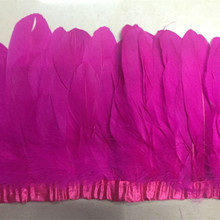 2Yards/Lot 10-15CM Wide Goose Feather Fringe Trim Dyed Geese Feather Ribbons for Dress Skirt Party Cloth Decor DIY Craft Making 2024 - buy cheap