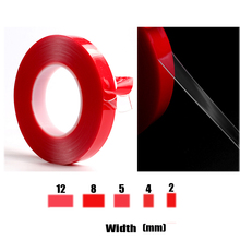 Adhesivo acrílico fuerte cinta de doble cara de calidad transparente 50 metros de longitud 2mm de ancho cinta adhesiva pegatina decorativa de pared de boda 2024 - compra barato