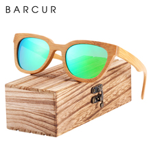 Barfluxo óculos de sol de bambu, óculos escuros com proteção uv400 para homens e mulheres, melhor presente 2024 - compre barato