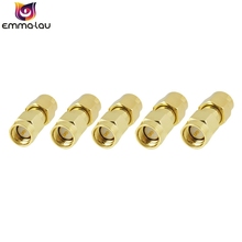 5Pcs/Lot RF Coaxial Adapter Connector Gold SMA Male To SMA Male Plug Inner Thread Needle Double-pass Adapters 2024 - buy cheap