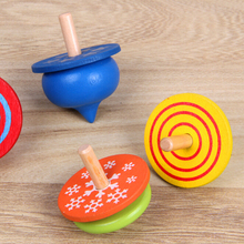 4Pcs/Lot Wooden Toy Colorful Spinning Top Montessori Magic Classic Toys Educational Birthday Gift 2024 - buy cheap