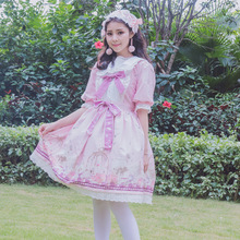 Vestido de manga corta japonés Lolita princesa Harajuku 2024 - compra barato