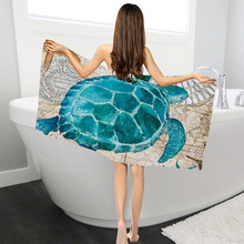 Microfiber Bath Towel Whale Turtle Shower Towel Face Towel Bathroom Home for Kids Adults Toalla Facial Visage Serviette Toalha 2024 - buy cheap