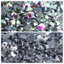 Top Quality Better DMC Crystal AB/Crystal Clear Super Bright Glass Strass Iron On Hotfix Rhinestones For Fabric garment/Nail Art 2024 - купить недорого