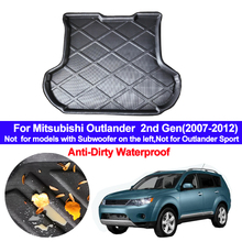For Mitsubishi Outlander 2nd Gen 2007 2008 2009 2010 2011 2012 Car Rear Trunk Mat Cargo Tray Boot Liner Carpet Protector Floor 2024 - buy cheap