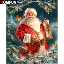 HOMFUN-pintura de diamante 5D DIY "Santa Claus", bordado 3D de diamantes de imitación cuadrados o redondos, decoración del hogar, regalo de punto de Cruz, A01295 2024 - compra barato