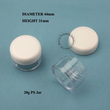 30pcs/lot Promotion 20ml PS Plastic Cream Jar White Cap Eyeshadow Cosmetic Container for Nail Art Refillable Pot 2/3OZ 2024 - buy cheap