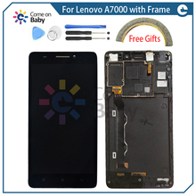 A7000 LCD Display+Touch panel 100% new Digitizer with frame Replacement For Lenovo A7000 Smart Phone (in stock),you can pay 2024 - buy cheap