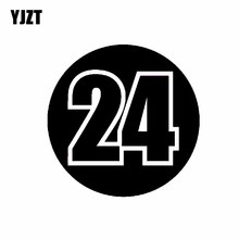 YJZT-Decoración de número de carrera 24, 14CM x 14CM, calcomanía de estilo de coche, vinilo, C11-0858 2024 - compra barato