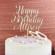 Personalized Happy Birthday Cake Topper,Birthday Party Cake Topper Decoration Supplies,Custom name Cake Topper,Gift for birthday 2024 - buy cheap