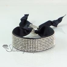 crystal rhinestone adjustable snap wrap slake bracelets Fashion jewelry bracelet leather jewerly wholesale cheap fashion jewelry 2024 - buy cheap