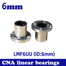 Hot sale 1pc LMF6UU 6mm flange linear ball bearing for 6mm linear shaft CNC 2024 - buy cheap