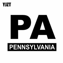 YJZT 13.8CM*10.2CM PA PENNSYLVANIA Vinyl Decal Car Sticker Black Silver C10-01469 2024 - buy cheap