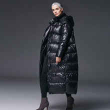 Chaqueta de invierno con capucha para mujer, parka larga de talla grande, gruesa, de alta calidad, color blanco, 2019 2024 - compra barato
