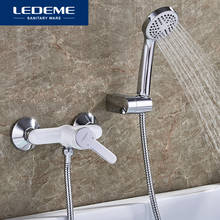 LEDEME Shower Set Bathroom Thermostatic Bathtub Faucet Top Chrome Plated Brass Bath Faucet Waterfall Bathroom Faucet L2003W 2024 - buy cheap