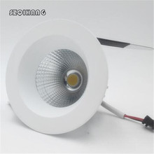 Atacado preço de alta qualidade pode ser escurecido 12w recessed hight luz cob led teto para baixo luz ce/rohs frete grátis 2024 - compre barato