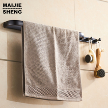 Barra de toalla doble negra (60cm), soporte para toallas, sólido SUS hecho, acabado negro, productos de baño, accesorios de baño 304 2024 - compra barato