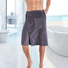 Волшебное мужское банное полотенце с карманом из микрофибры 2024 - купить недорого