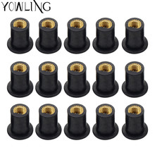 5MM Motorcycle Accessories Rubber Grommet Rubber Well Nut Metric Windscreen Nuts For Suzuki GSXR 600 750 1000 Hayabusa 1300 2024 - buy cheap