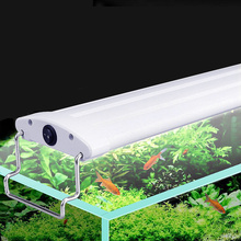 Lâmpada led de aquário para tanque de peixes, lâmpada com suporte extensível, led branco e azul, adequado para aquário, 21-45cm, 220-240v 2024 - compre barato