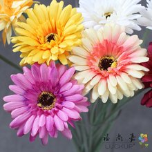6 pçs única haste de seda flor artificial gerbera daisy crisântemo casa festa mesa decoração presente f523 2024 - compre barato