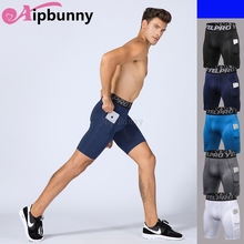Elastic Slim-Tight Men Shorts With Pocket Compression Running Jogging Gym Training Fitness-Clothing Sports Gym-Shorts Sweatpant 2024 - buy cheap