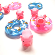 3pcs/set Squeeze Sound Squeaky Bathing Toy For Baby Bath Toys Cartoon Animals Swimming Water Soft Floating Rubber Pink Pigs 2024 - buy cheap