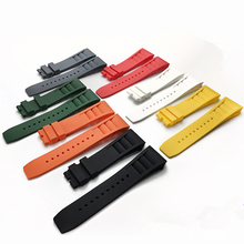 MERJUST 20mm Red Black Green Gray Orange Yellow Soft Silicone Rubber Watchband For Richard Watch Mille RM011 Strap Bracelet 2024 - buy cheap