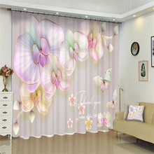Customized Lavender Luxury 3D Blackout Window Curtain Drapes For Living room Bed room Hotel Wall Tapestry Cortinas 2024 - buy cheap