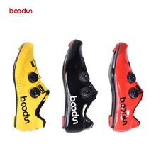Boodun Для Мужчин's велосипедные туфли из углеродного волокна подошва шоссейные велосипеды обувь дышащий самофиксирующаяся гоночные перчатки для велоспорта обувь для отдыха на природе с велосипедные шипы 2024 - купить недорого