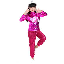 New Girls Jazz Sequins Design Clothes Kids Hip Hop Dance Costumes for Competition Stage Ballroom Modern Dance Suits 2pcs/set 2024 - buy cheap