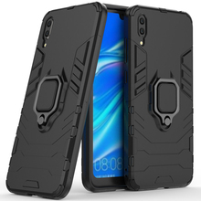 For Huawei Y7 Pro 2019 Case Cover Silicone Tpu And Hard Pc Luxury Armor Shockproof Metal Ring Holder Case For Huawei Y7 Pro 2019 2024 - buy cheap