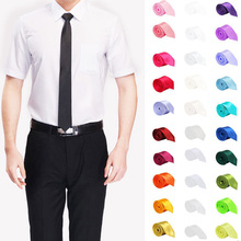 Corbata estrecha de poliéster para hombre, corbata de color sólido, 5cm de ancho, 32 colores, Azul Real, amarillo, negro, ajustable, regalos 2024 - compra barato