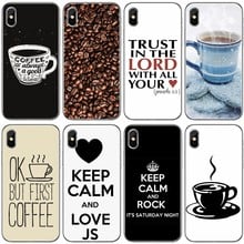 Чехол для телефона First Coffee, мягкий силиконовый чехол для iPhone 6, 6plus, 7, 8plus, 5 5S 5C SE, для iPhone X, XS, XR, XS Max 2024 - купить недорого