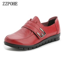 ZZPOHE-zapatos planos de piel sintética para mujer, zapatillas femeninas cómodas, de estilo otoñal, de talla grande, a la moda, color negro, para primavera 2024 - compra barato