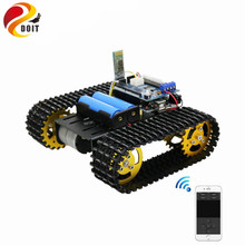 T101 Bluetooth/Handle/WiFi RC Control Robot Tank Chassis Car Kit with UNO R3 Development Board+ Motor Driver Board DIY Toy 2024 - buy cheap