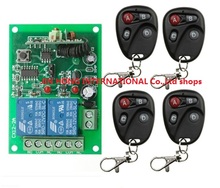 Free Shipping 2016 New DC 12V 2 CH RF Wireless Remote Control Switch System 4* Transmitter + 1* Receiver 315 /433 MHZ 2024 - buy cheap