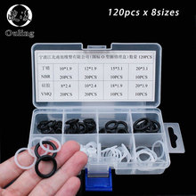 Mini White Black 120PCS 8Sizes VMQ NBR O Ring Silicone Seal Assortment Sealing O-ring Set Kit Flexible silicon Gasket Box 2024 - buy cheap