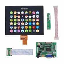 Placa de controlador de Control HDMI/VGA/AV + HE080IA-01D de 8 pulgadas, pantalla LCD de alta definición IPS de 1024x768, para Android, Windows, Raspberry Pi 2024 - compra barato