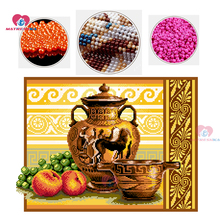 diy cross stitch beads embroidery  fruit decor beadwork home decor crafts needlework accessories pearl full beads embroidery 2024 - buy cheap